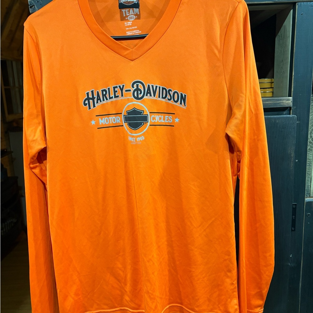 Harley-Davidson Orange Long Sleeve Tee
